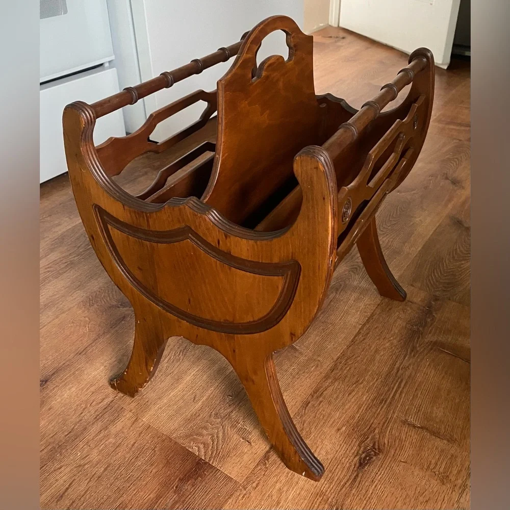 Antique Magazine Rack - Picture 2 of 7